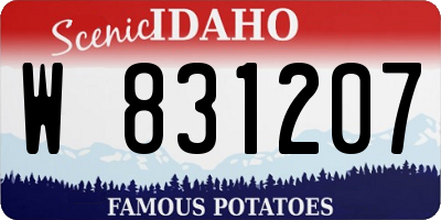 ID license plate W831207
