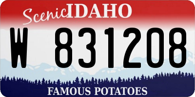 ID license plate W831208
