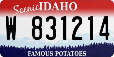 ID license plate W831214