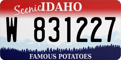 ID license plate W831227