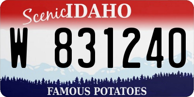 ID license plate W831240