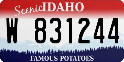 ID license plate W831244