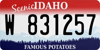 ID license plate W831257