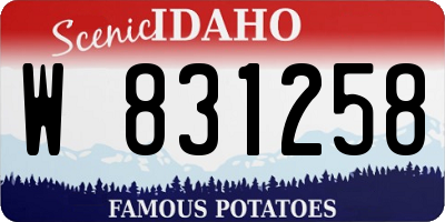 ID license plate W831258