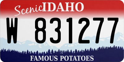 ID license plate W831277