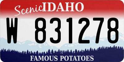 ID license plate W831278
