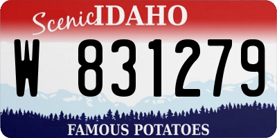 ID license plate W831279