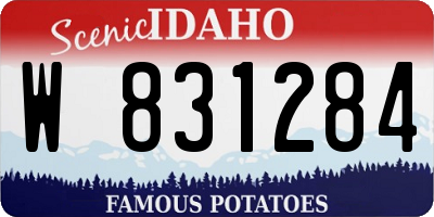 ID license plate W831284