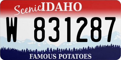 ID license plate W831287