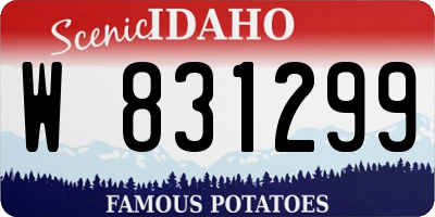 ID license plate W831299