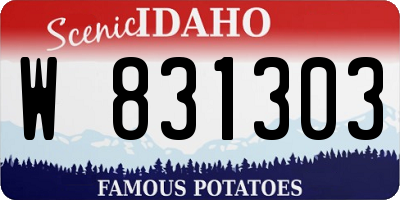 ID license plate W831303
