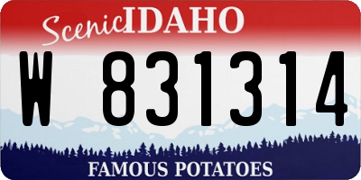 ID license plate W831314