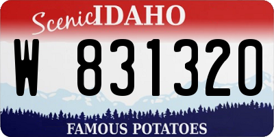ID license plate W831320