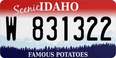 ID license plate W831322