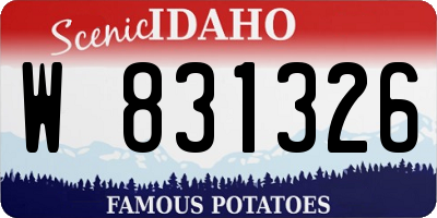 ID license plate W831326
