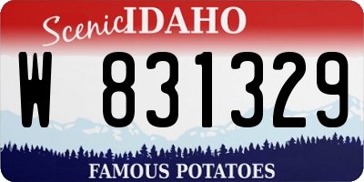 ID license plate W831329