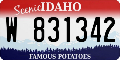 ID license plate W831342