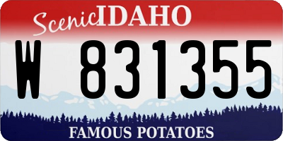 ID license plate W831355