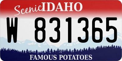 ID license plate W831365