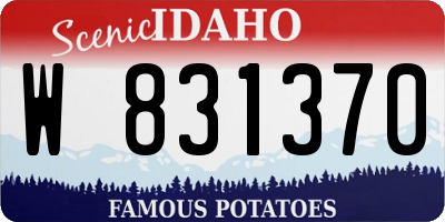 ID license plate W831370