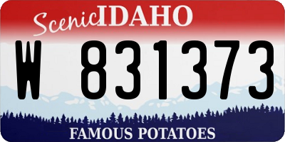 ID license plate W831373