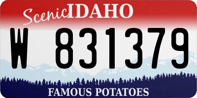 ID license plate W831379