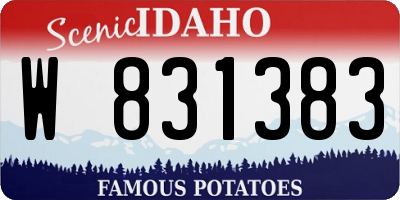ID license plate W831383