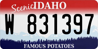 ID license plate W831397