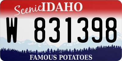 ID license plate W831398