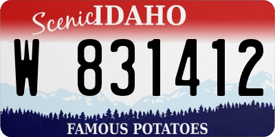 ID license plate W831412