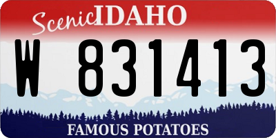 ID license plate W831413