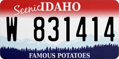 ID license plate W831414