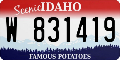 ID license plate W831419