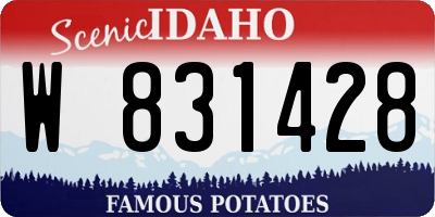 ID license plate W831428
