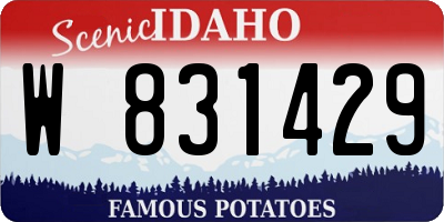 ID license plate W831429