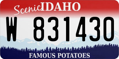 ID license plate W831430