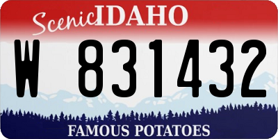 ID license plate W831432
