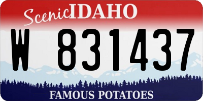 ID license plate W831437