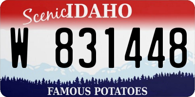 ID license plate W831448