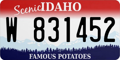 ID license plate W831452