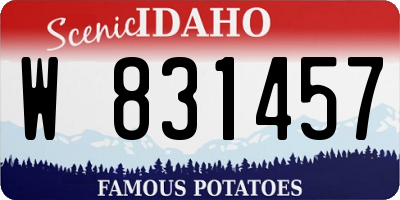 ID license plate W831457