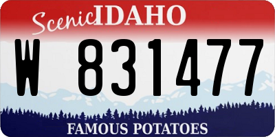 ID license plate W831477