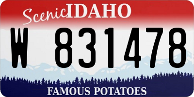 ID license plate W831478