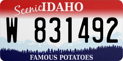 ID license plate W831492