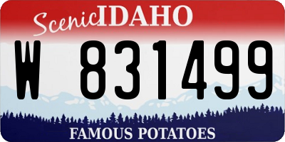 ID license plate W831499