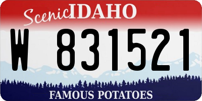 ID license plate W831521