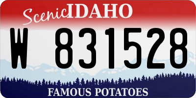 ID license plate W831528
