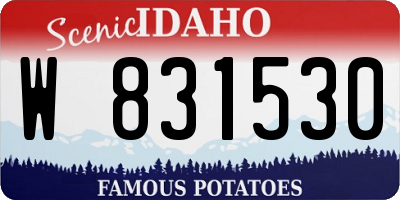 ID license plate W831530