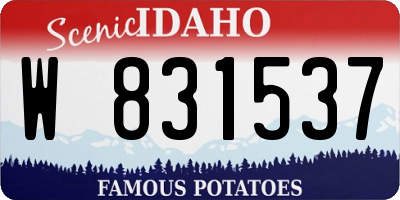 ID license plate W831537