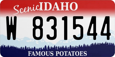 ID license plate W831544